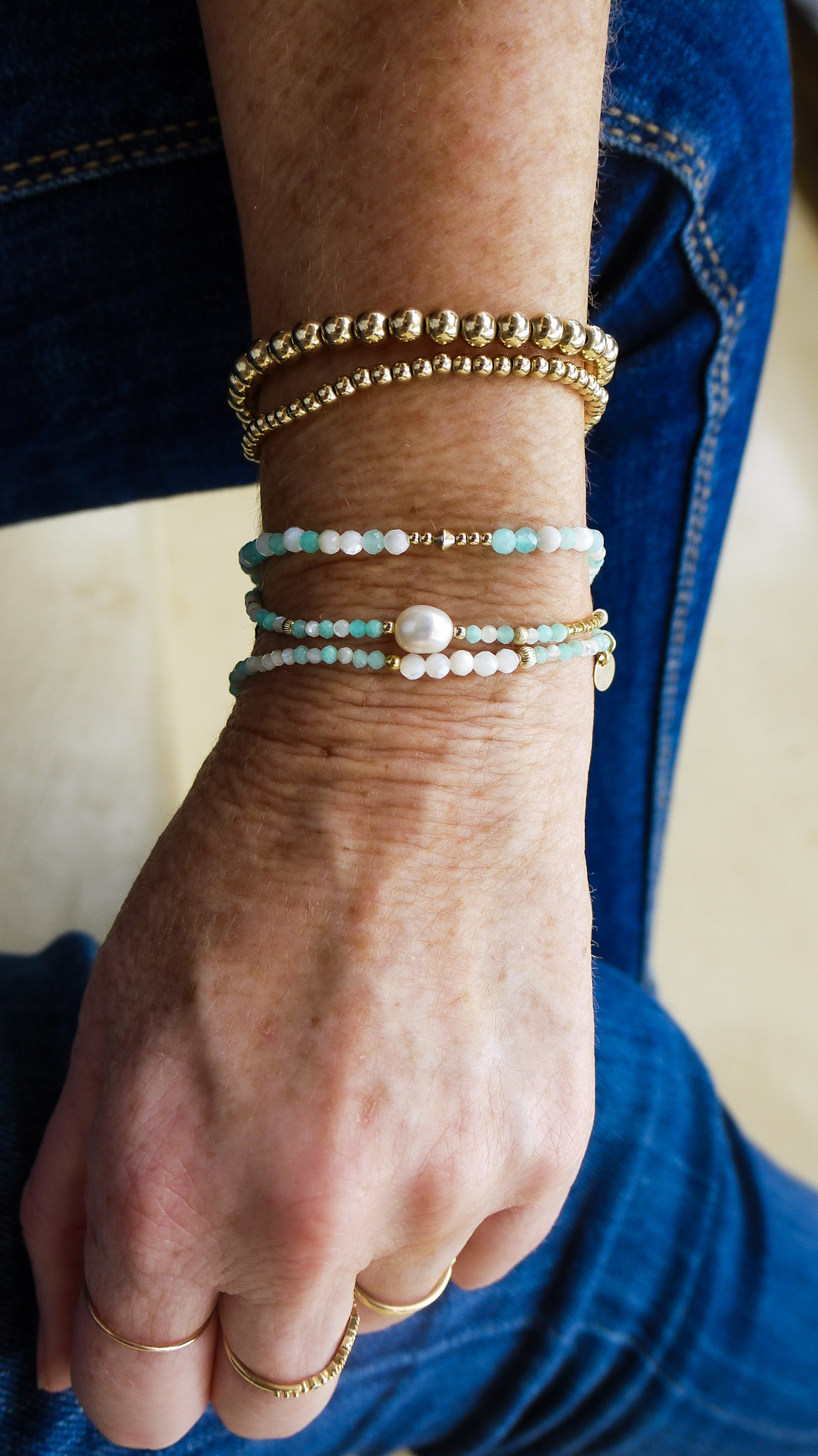 Multi tour Wana - Amazonite & nacre – Image 2