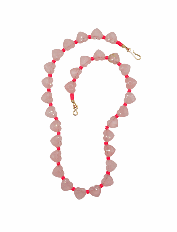 Collier Âme Coeur - Quartz rose
