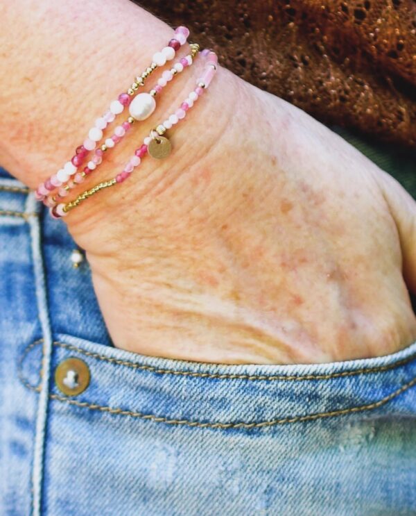 Multi tour Wana - Quartz, nacre & tourmaline rose – Image 2