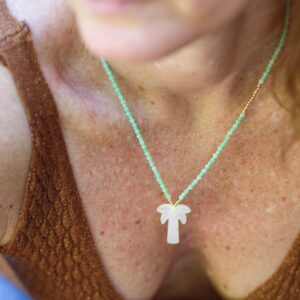 Collier Cocoloco - Cristal de Roche et Amazonite