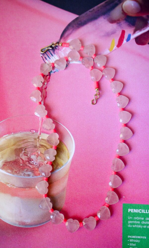 Collier Âme Coeur - Quartz rose – Image 4