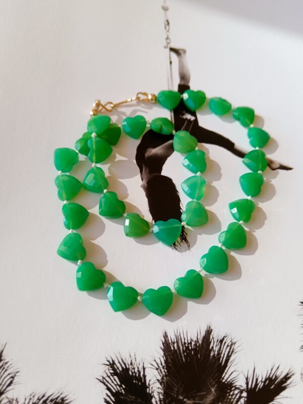 Bracelet Âme Coeur - Chrysoprase
