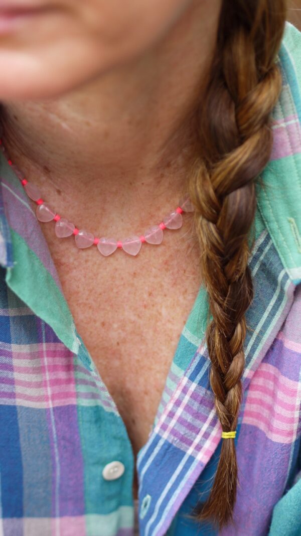 Collier Âme Coeur - Quartz rose – Image 3