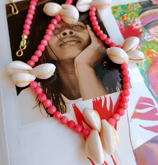 Collier Vaïana - Bambou de mer rose – Image 2
