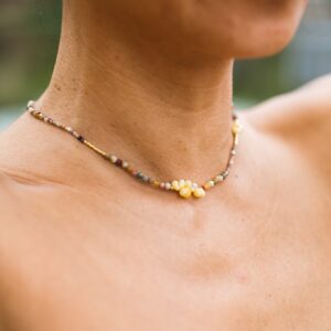 Collier Evasion - Agate de Mongolie