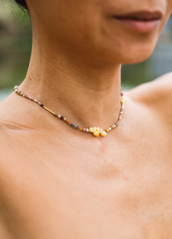 Collier Evasion - Agate de Mongolie