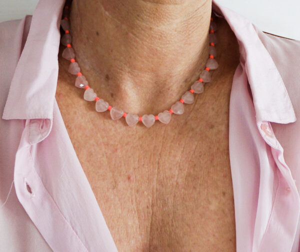 Collier Âme Coeur - Quartz rose – Image 2