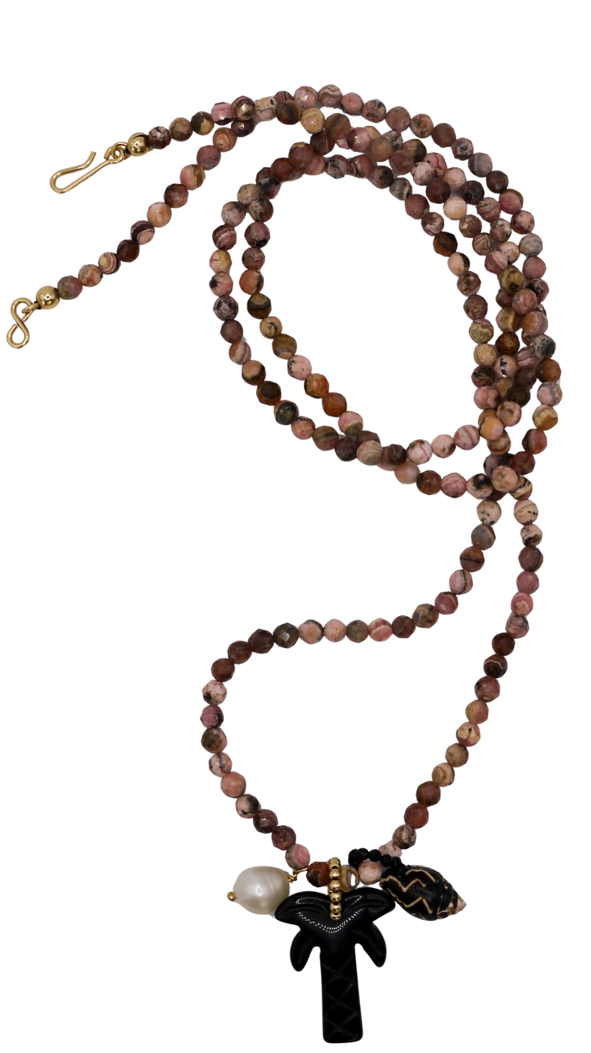 Sautoir Cali - Rhodochrosite & Obsidienne – Image 4