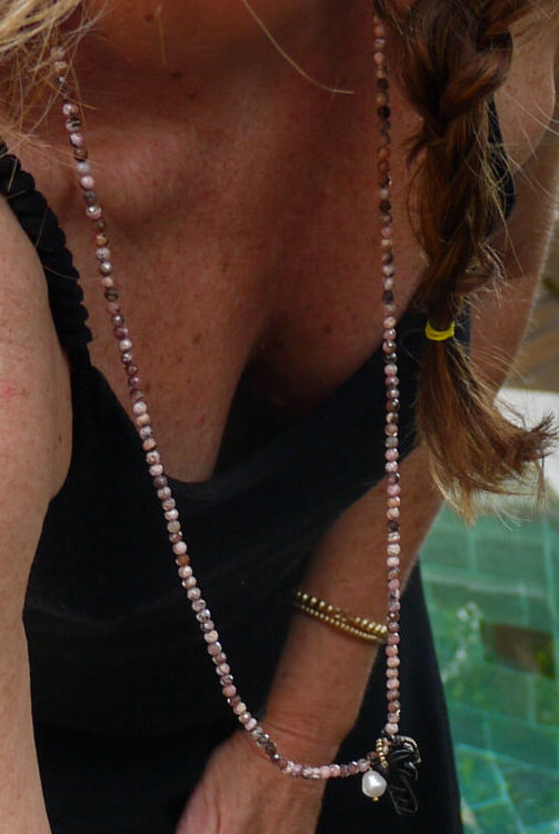 Sautoir Cali - Rhodochrosite & Obsidienne – Image 3