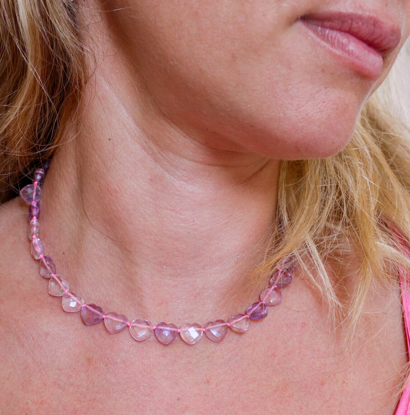 Collier Âme Cœur - Améthyste claire