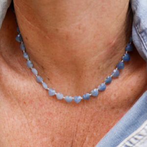 Collier Baby Âme-Cœur - Opale bleue