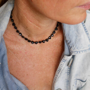 Collier Baby Âme-Cœur - Onyx noir