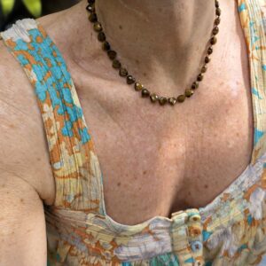 Collier Baby Âme-Cœur - Oeil de tigre
