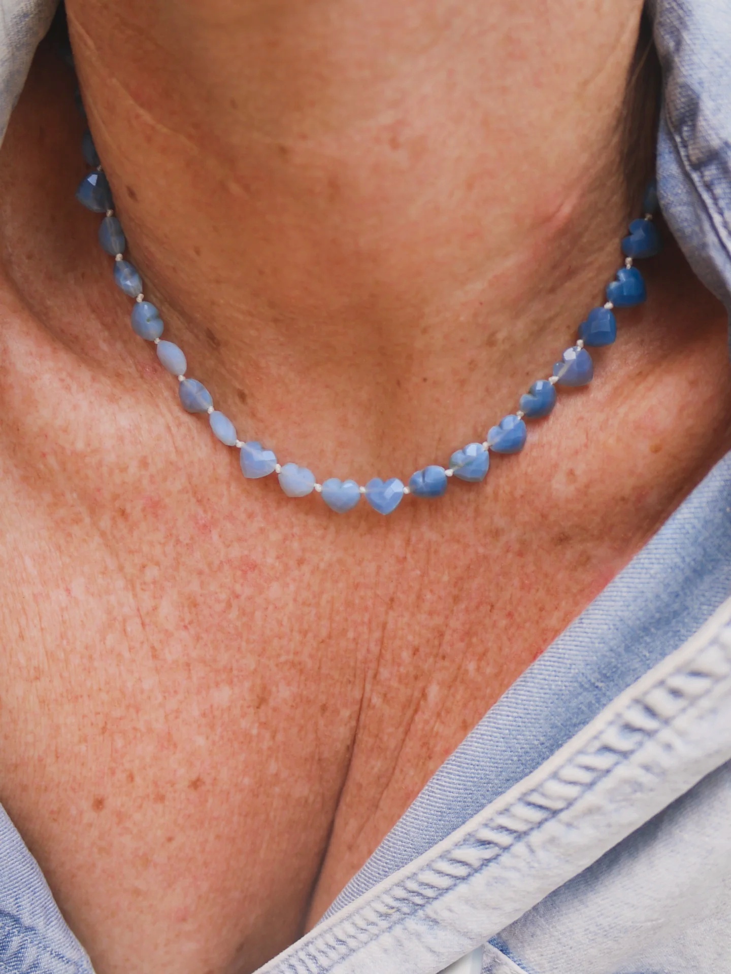 Collier Baby Âme-Cœur - Opale bleue – Image 2